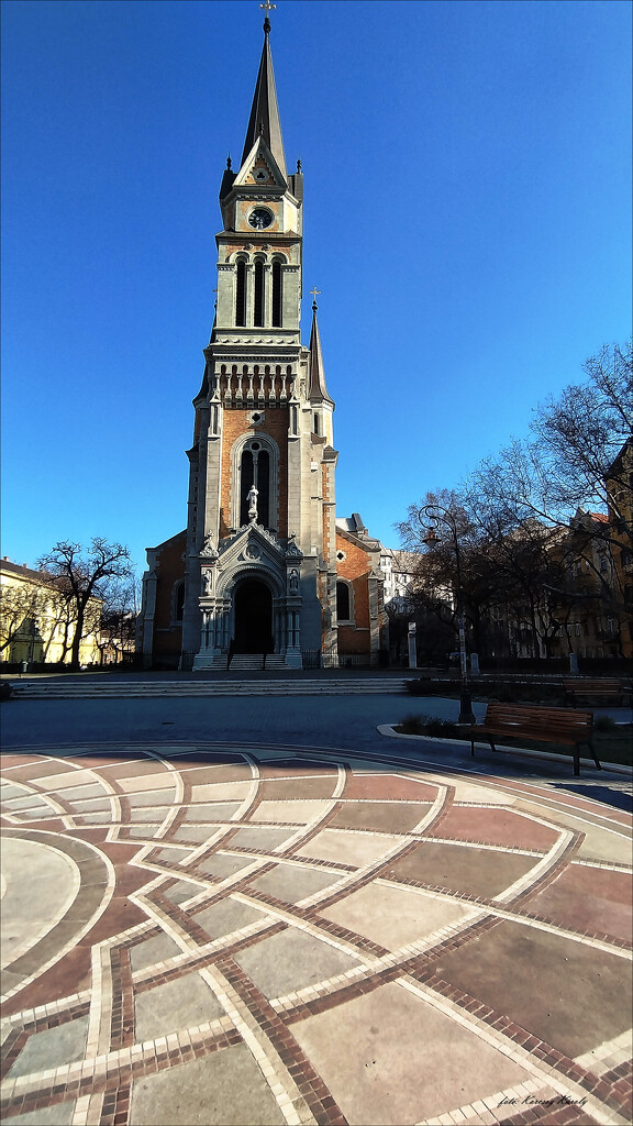Pavement stone and the church by kork