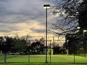 13th Feb 2023 - Evening sets in at the tennis court