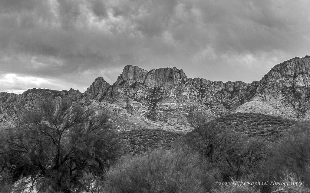 Catalina Mountains Under the Clouds by taffy