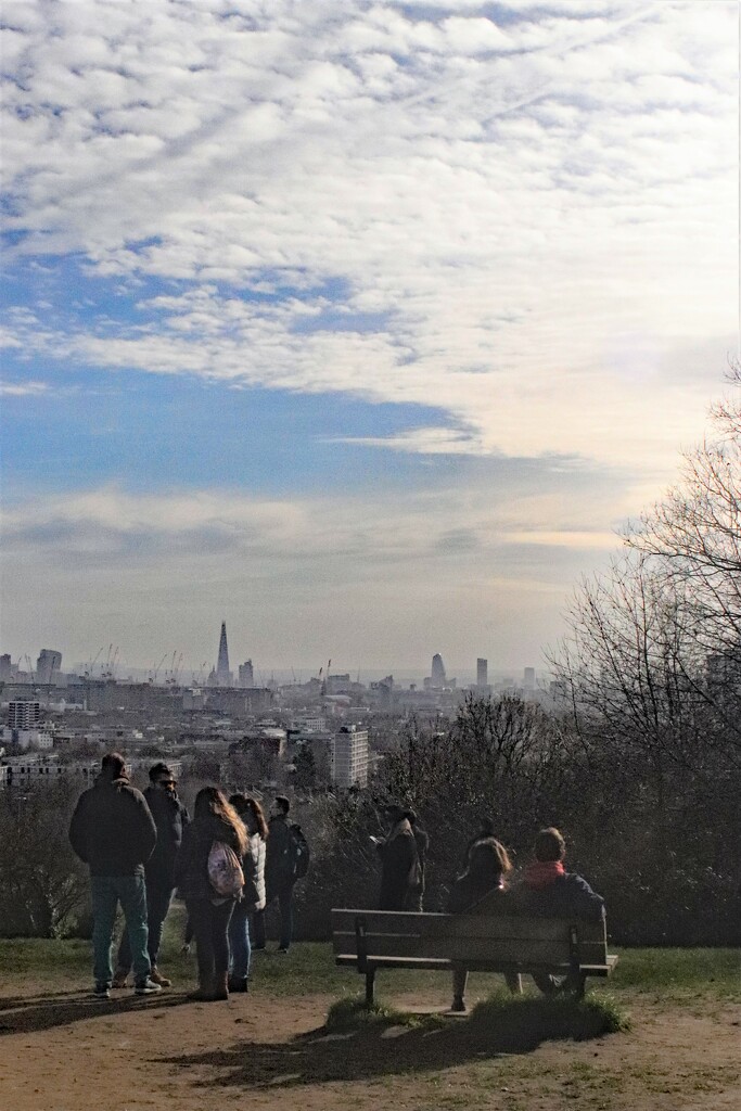 Looking south over London from Hampstead Heath.  by 365jgh