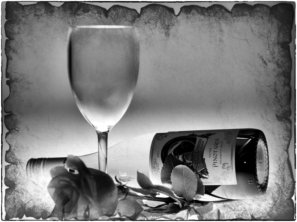 Wine with Rose by joysabin