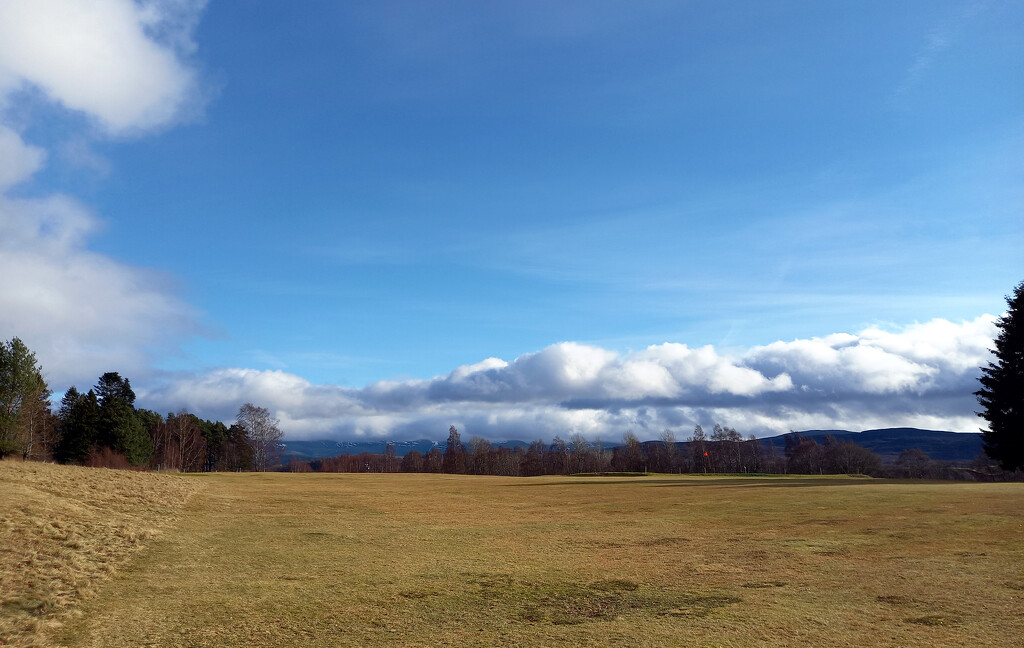 Feb 7th Looking toward the Feshies at Newtonmore by valpetersen