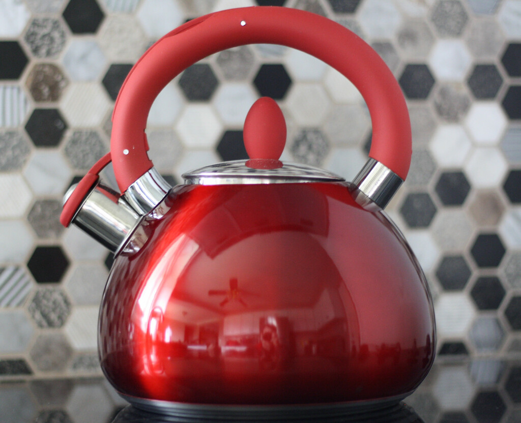 Red Tea Kettle by vacantview
