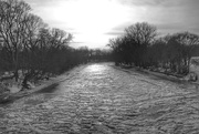 20th Feb 2023 - landscape1, icy river (b&w, day 20)