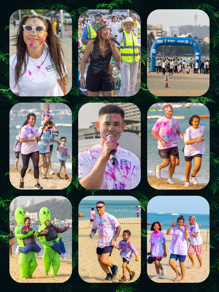 Collage Pattaya Colour Fun Run by lumpiniman