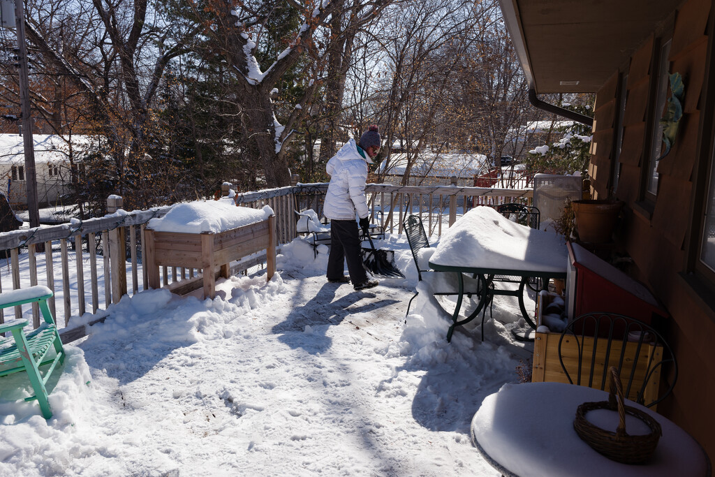 Clearing the Deck of Snow by tosee