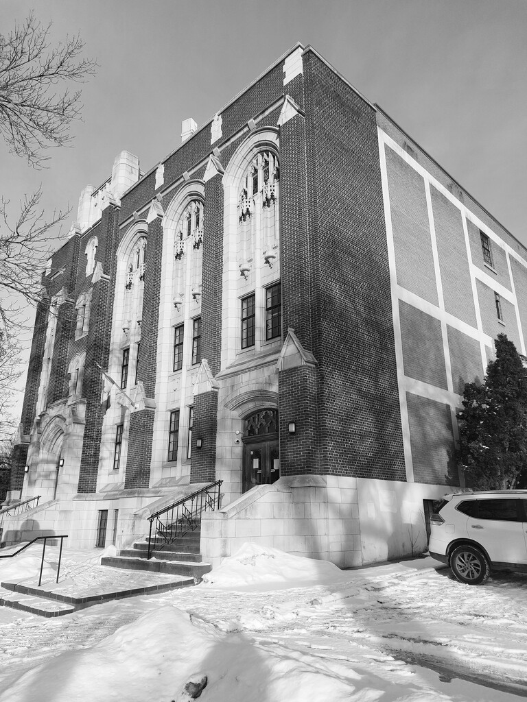 Edmonton In Black and White....Masonic Hall by bkbinthecity