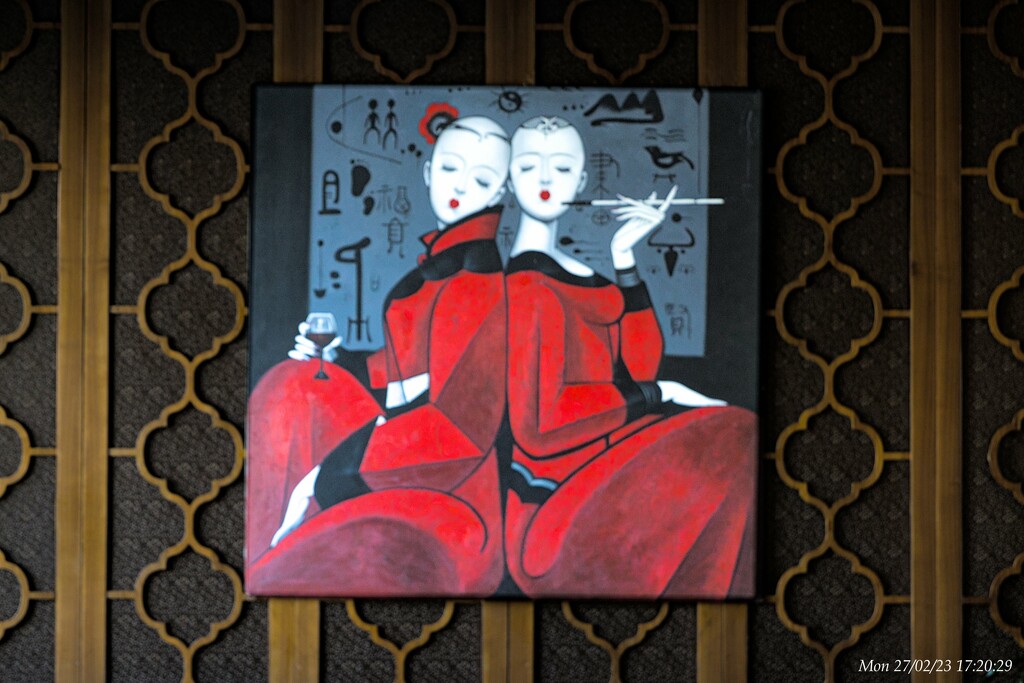 Painting in a restaurant by wh2021