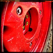 6th Mar 2023 - Chilli Red tractor wheel