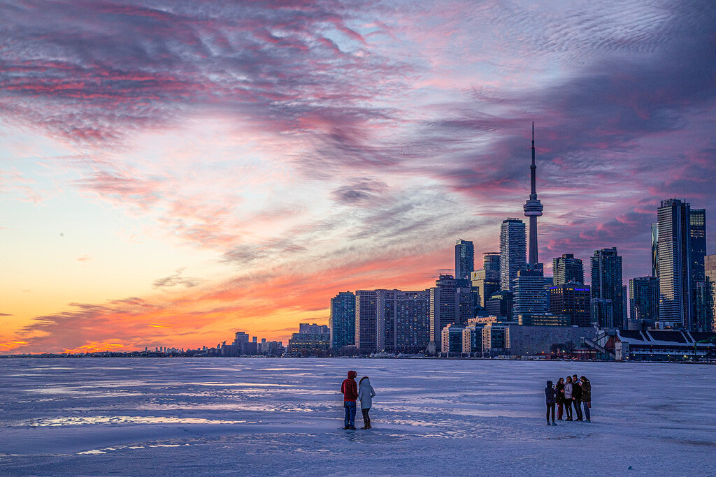 Toronto Winter Sunset by pdulis