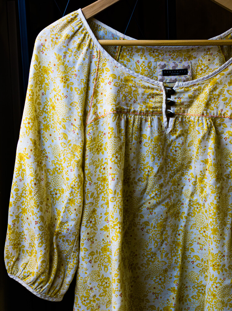 A cotton linen with yellow flowers by cristinaledesma33