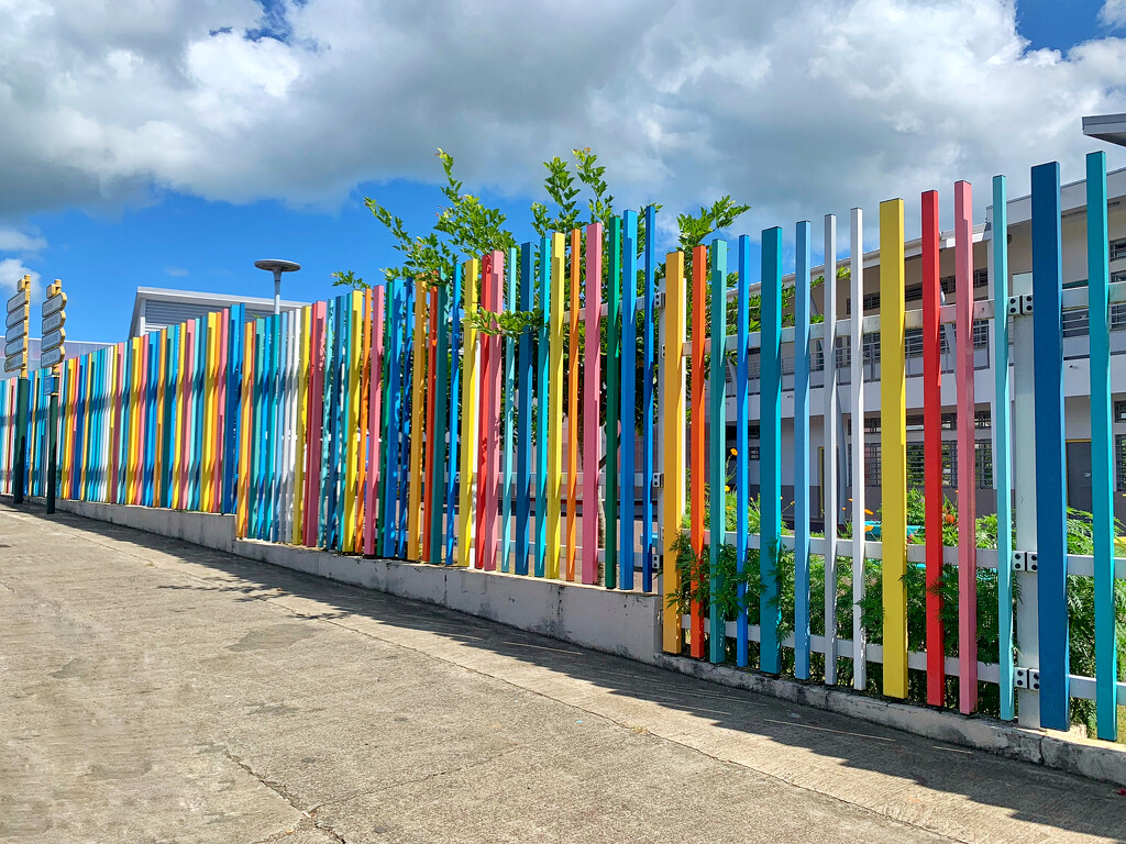 Rainbow fence.  by cocobella