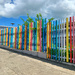 Rainbow fence.  by cocobella