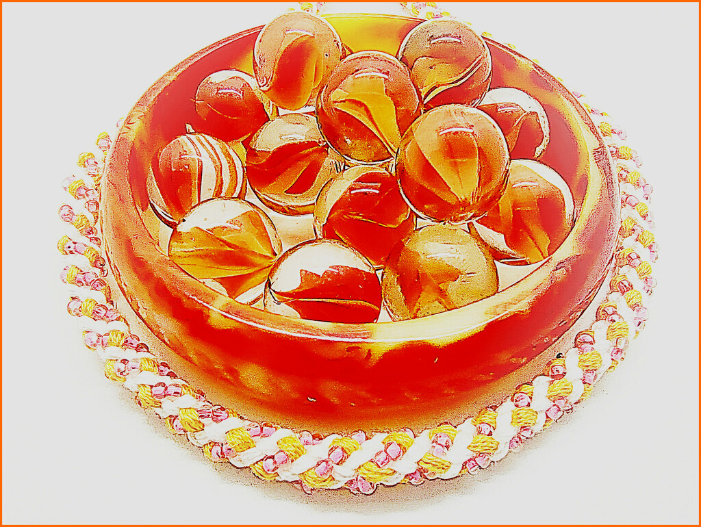Encircled by Orange by olivetreeann