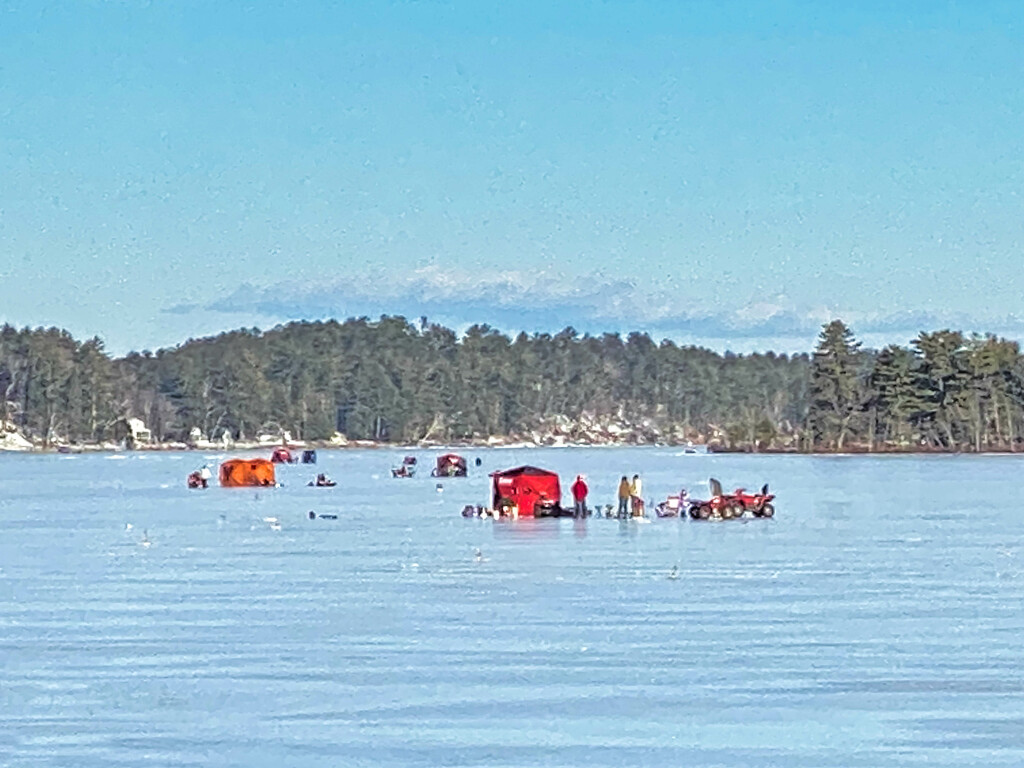 Ice Fishing on Mousam Lake by joansmor