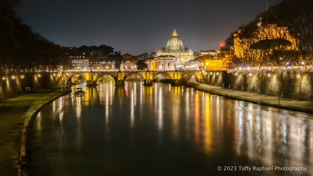 Vatican Reflected in the Tiber River by taffy