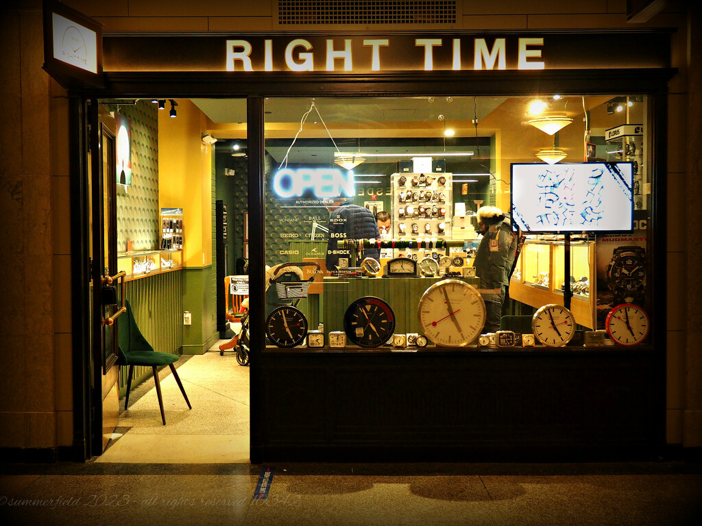 the right time shop is open by summerfield