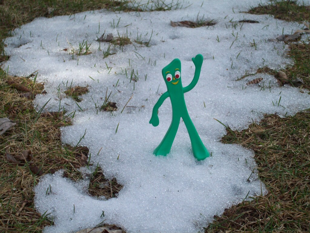 Gumby waves goodbye to Winter by stillmoments33