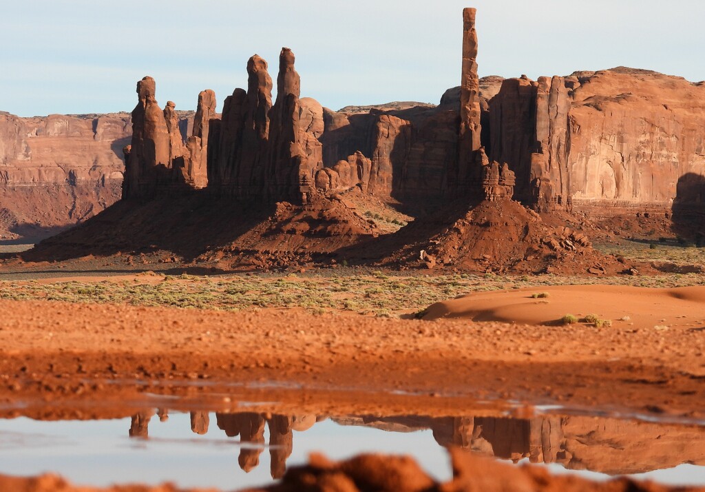 Reflecting on Monument Valley by janeandcharlie