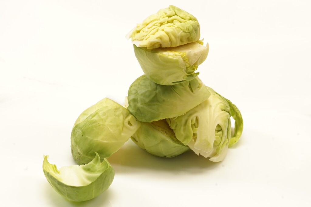 green Brussels sprouts by amyk