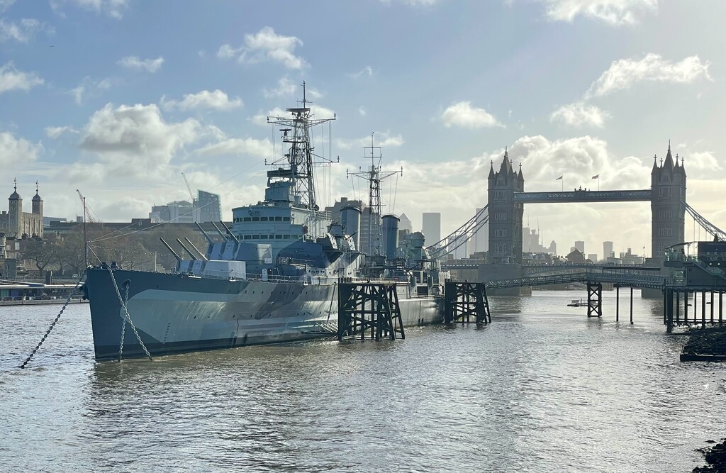 HMS Belfast & Tower Bridge  by jeremyccc