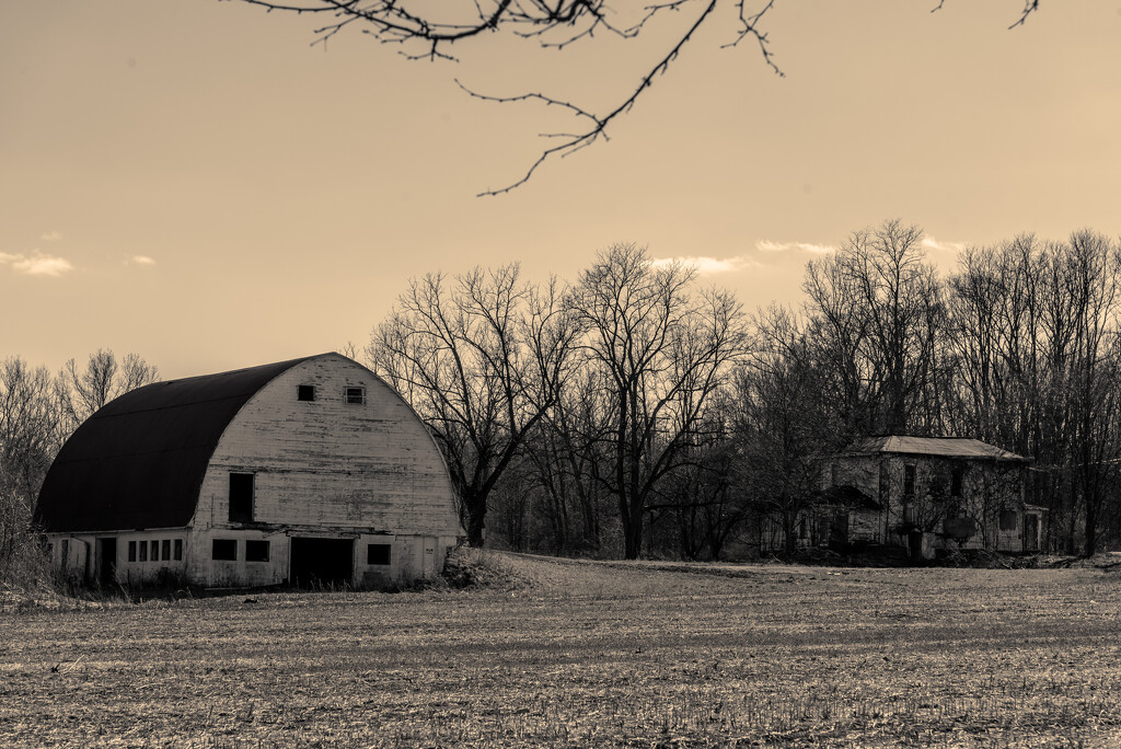 Braun farm and home in B&W by ggshearron