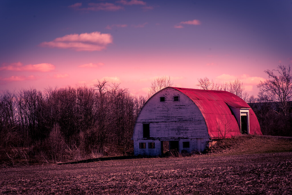 Braun farm barn in its waning days by ggshearron