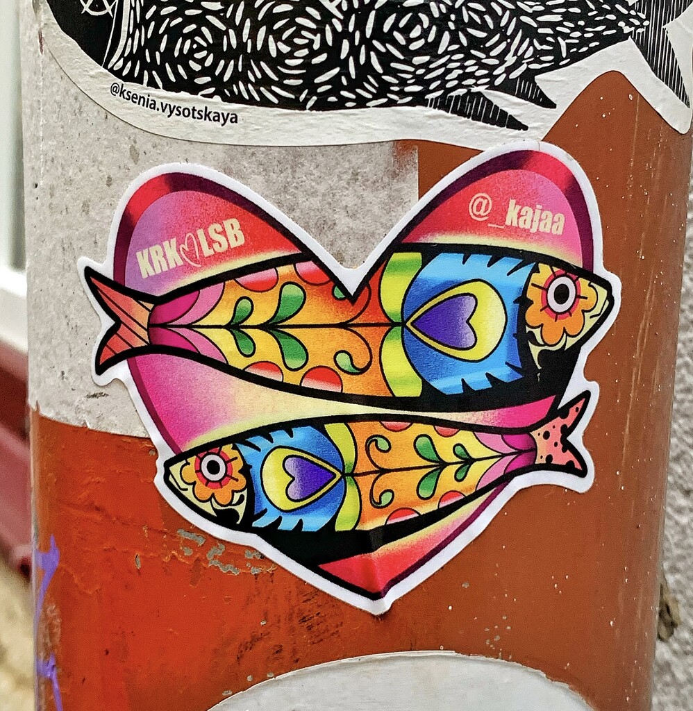 Heart with two fishes.  by cocobella