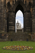 1st Apr 2023 - Sir Walter Scott sits below his monument….  