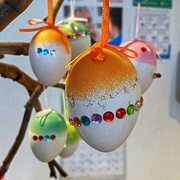30th Mar 2023 - Easter egg decorations in hospital ward. Not to be eaten!!!
