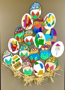 4th Apr 2023 - All our Easter eggs painted and ready. In the ward at Northern Beaches Hospital. 