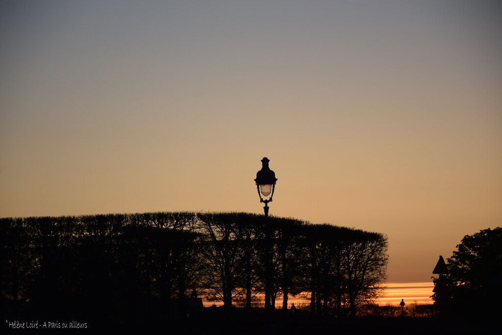 sunset over the Tuileries by parisouailleurs