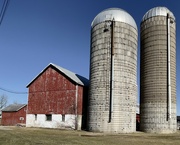 7th Apr 2023 - Red Barn with Silos