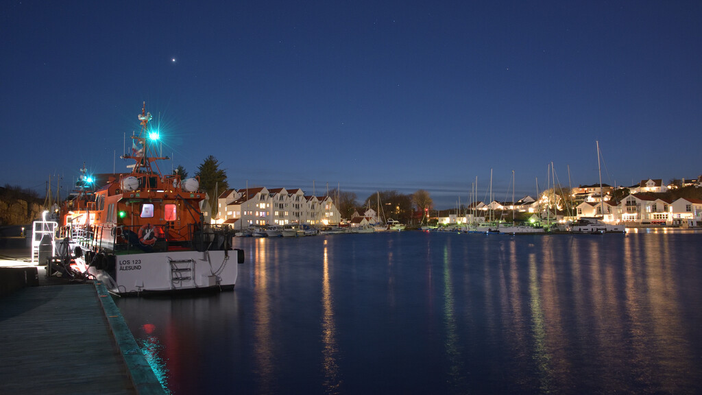 Harbour at night by clearlightskies