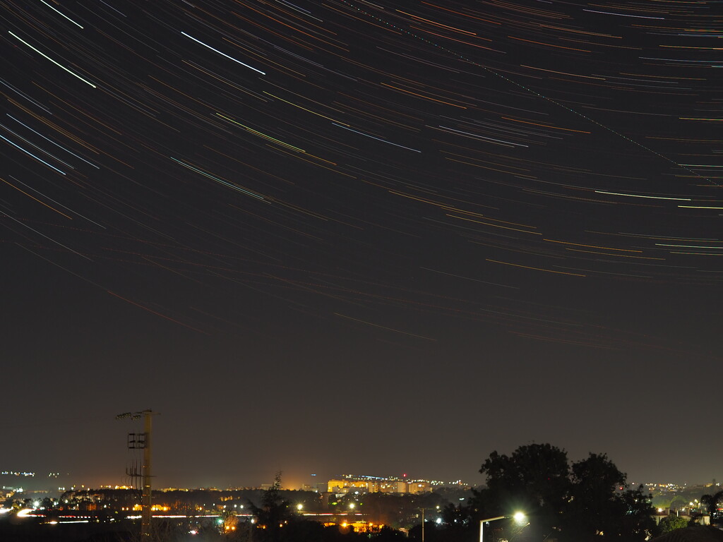 21 minutes of night sky ( 1 of 2 )  by antonios