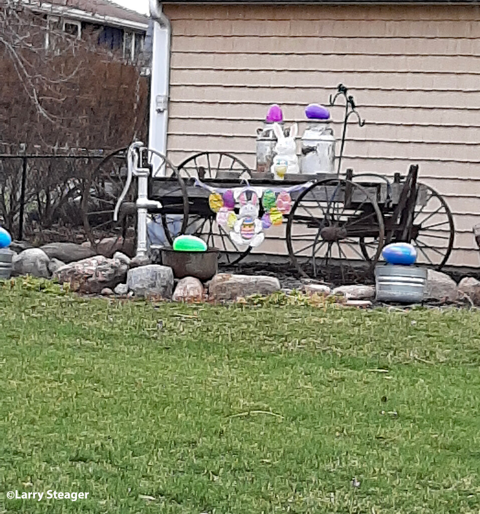 Easter yard decorations by larrysphotos