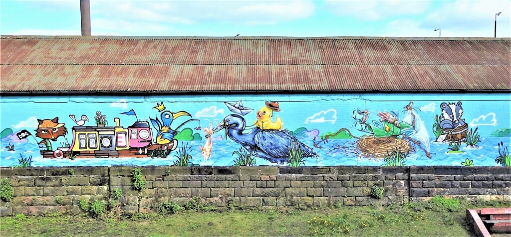 Canal side Mural 3 Nottingham and Beeston Canal by oldjosh
