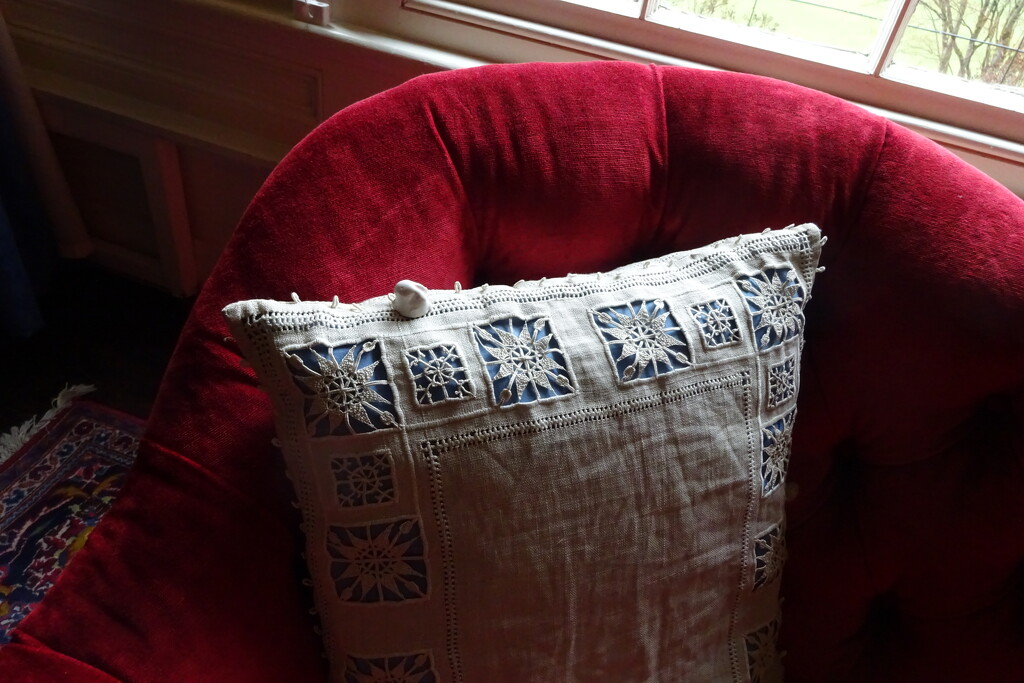 Ruskin Lace cushion cover by anniesue