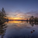 Balsam Lake Duck Sunrise  by pdulis