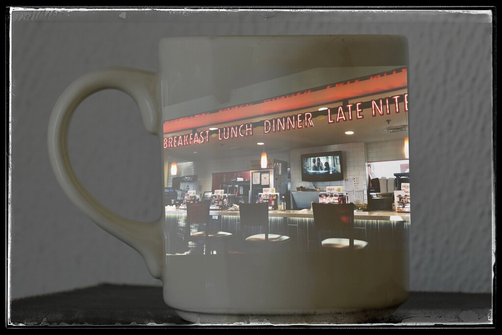 coffee in a diner, (day21) by amyk