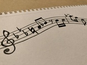 21st Apr 2023 - Drawing of musical notation 