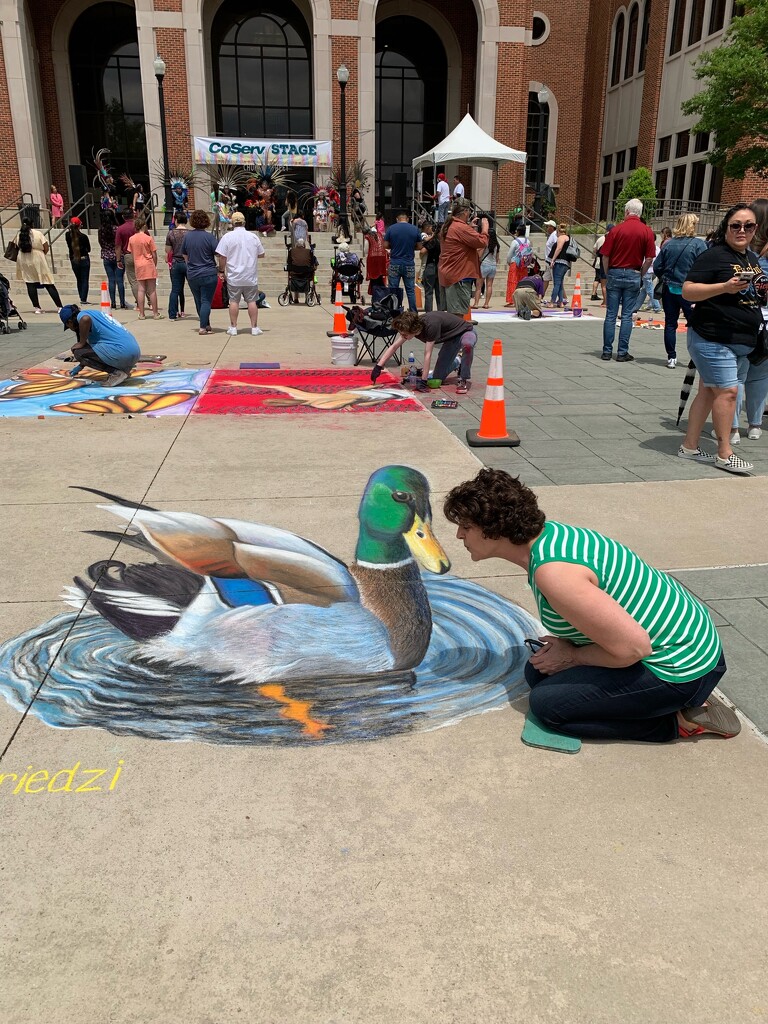 Lori kissing a duck by louannwarren