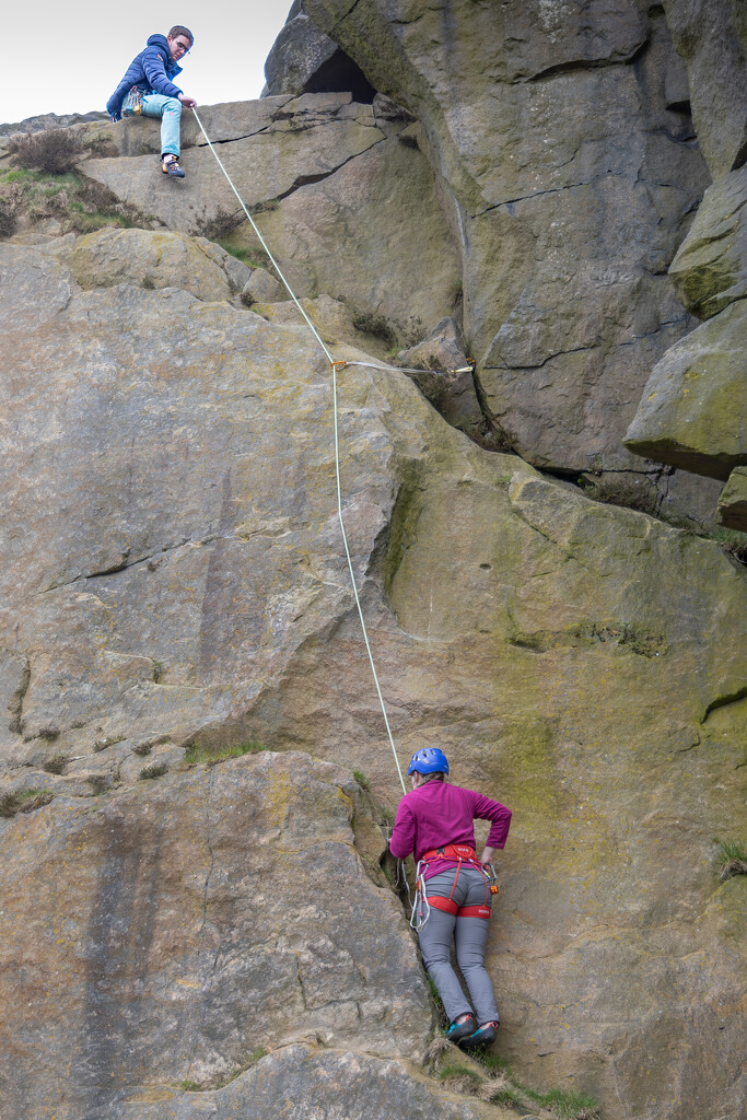 Rock Climbing - The Quarry at Cow and Calf, Ilkley by lumpiniman