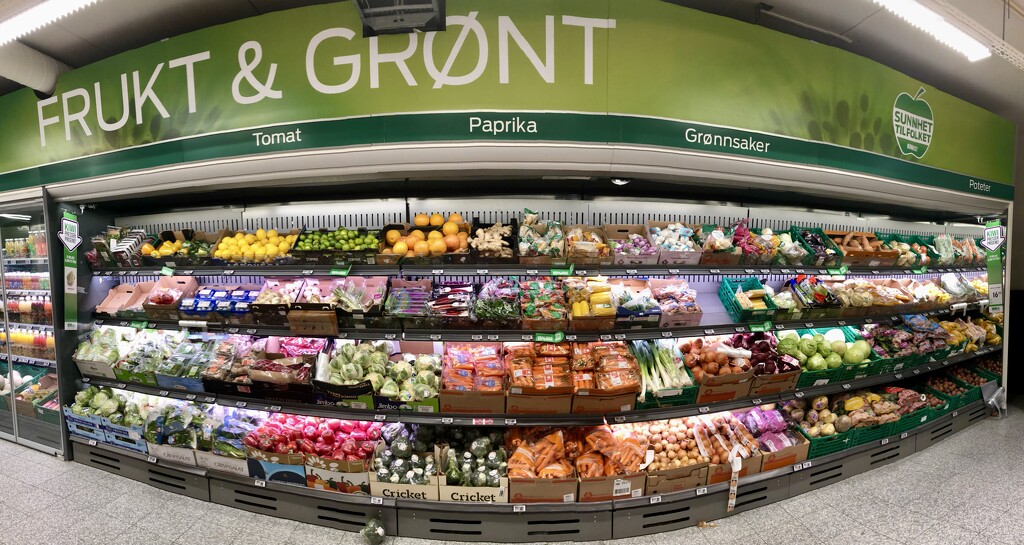 Fruit and veg panorama by clearlightskies