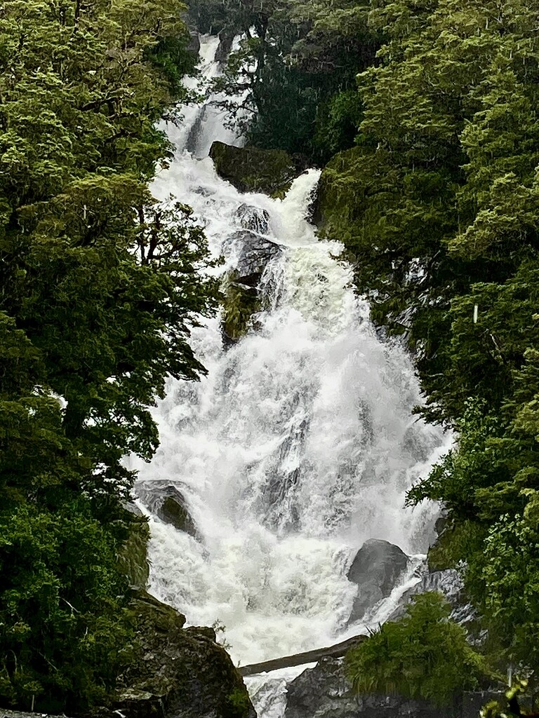 One of the many water falls in NZ by Dawn