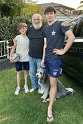 25th Apr 2023 - Saying goodbye  to my two grandsons as they are of to their boarding school after the Easter break. I’m the one in the middle. 
