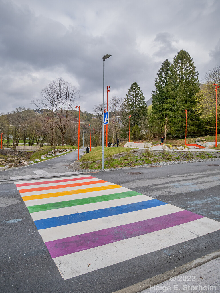 Colourful pedestrian crossing by helstor365