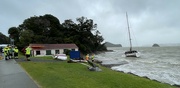 1st May 2023 - We’ve been having horrid weather not sure what has occurred here but the vessel required assistance from The Fire brigade take at Paihia