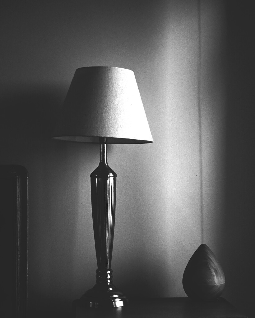 121.1 - Bedside table and light by nannasgotitgoingon