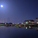 Moonlit harbour by clearlightskies